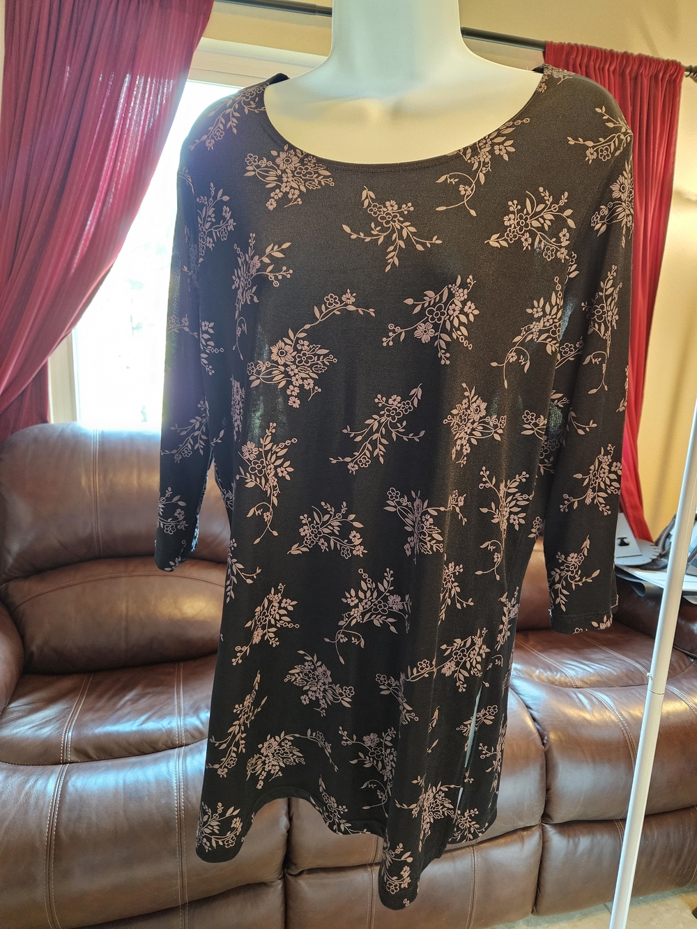 Vintage Carán New York Women's Tunic Blouse Made In USA * Read For Size Info